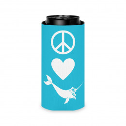 Peace Love Wally Slim Can Cooler