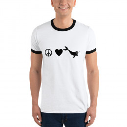 Peace Love Wally Ringer T-Shirt